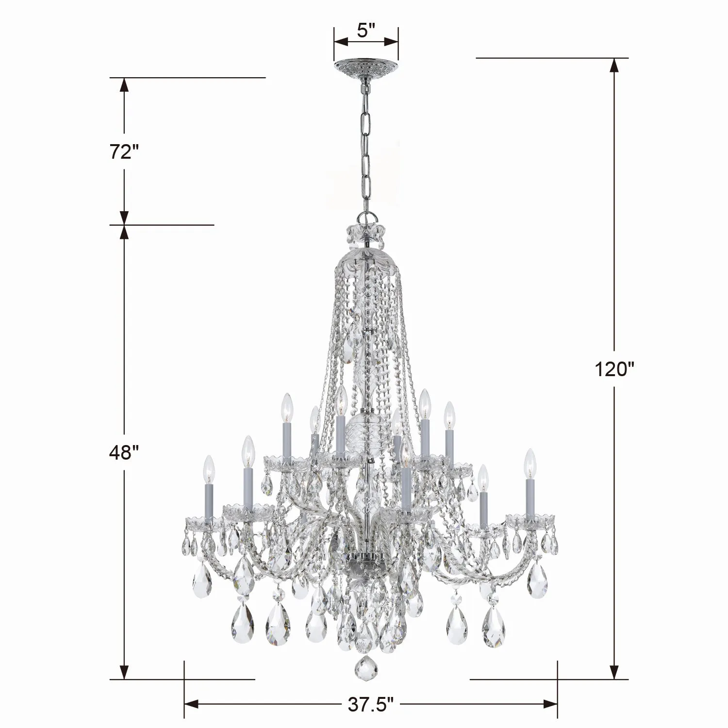 12 Light Chandelier