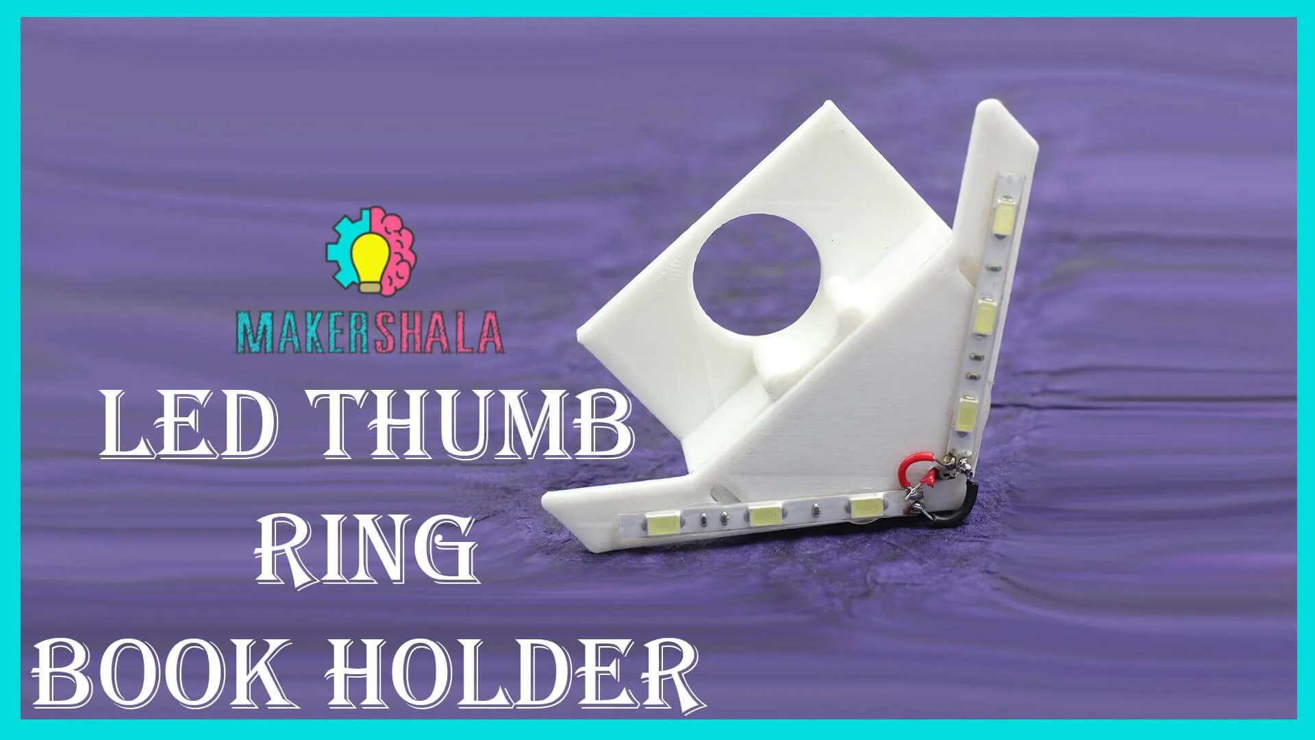 3D Printed LED Thumb Ring Book Holder