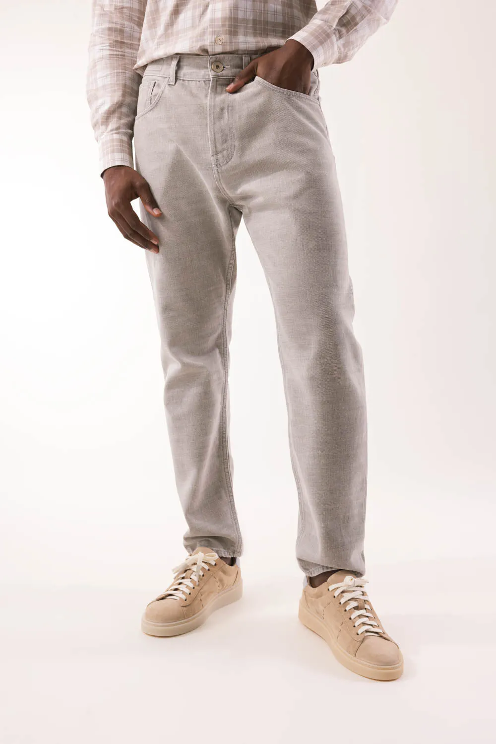 5 Pocket Pant - Light Gray