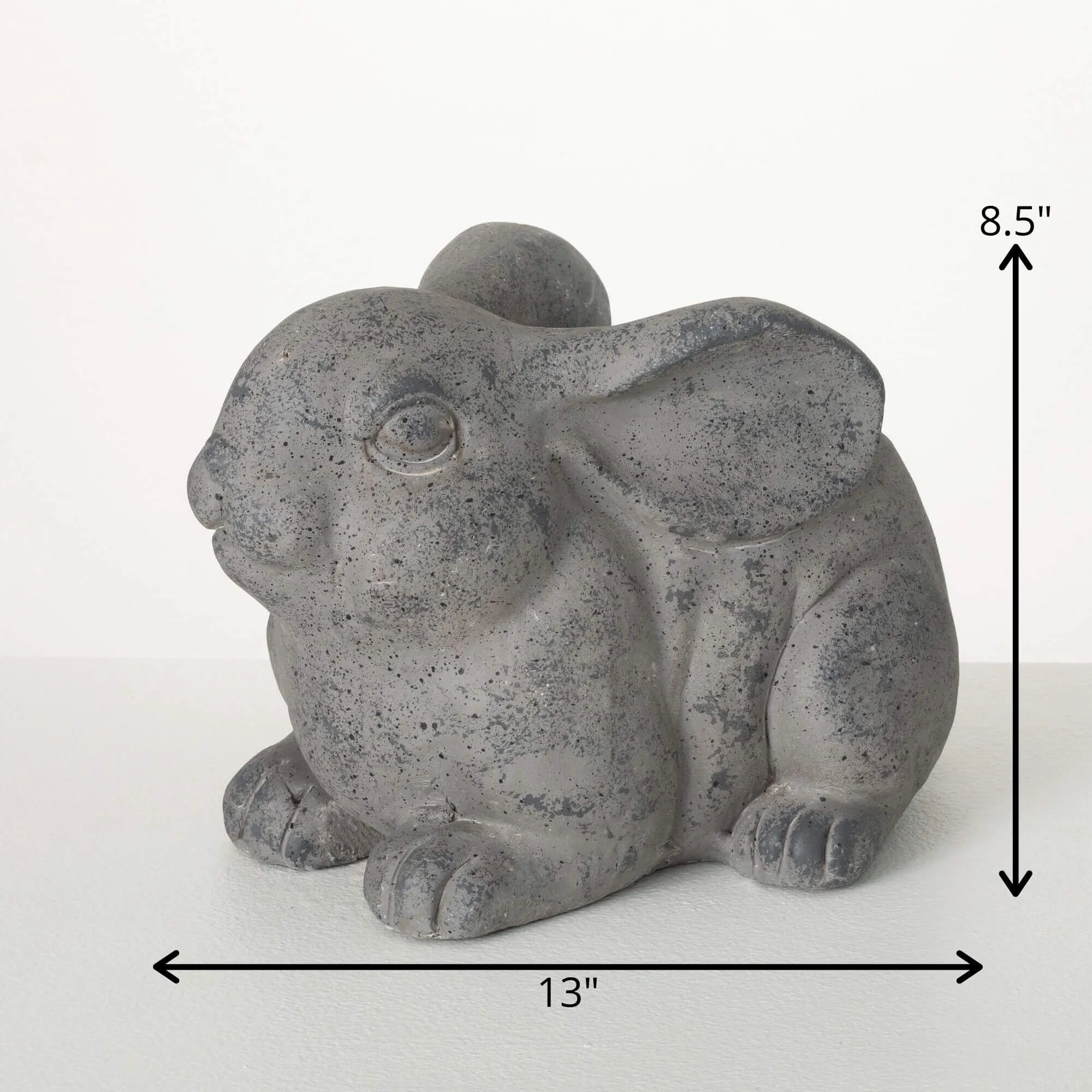 8.5"H Sullivans Charcoal Rabbit Planter, Gray