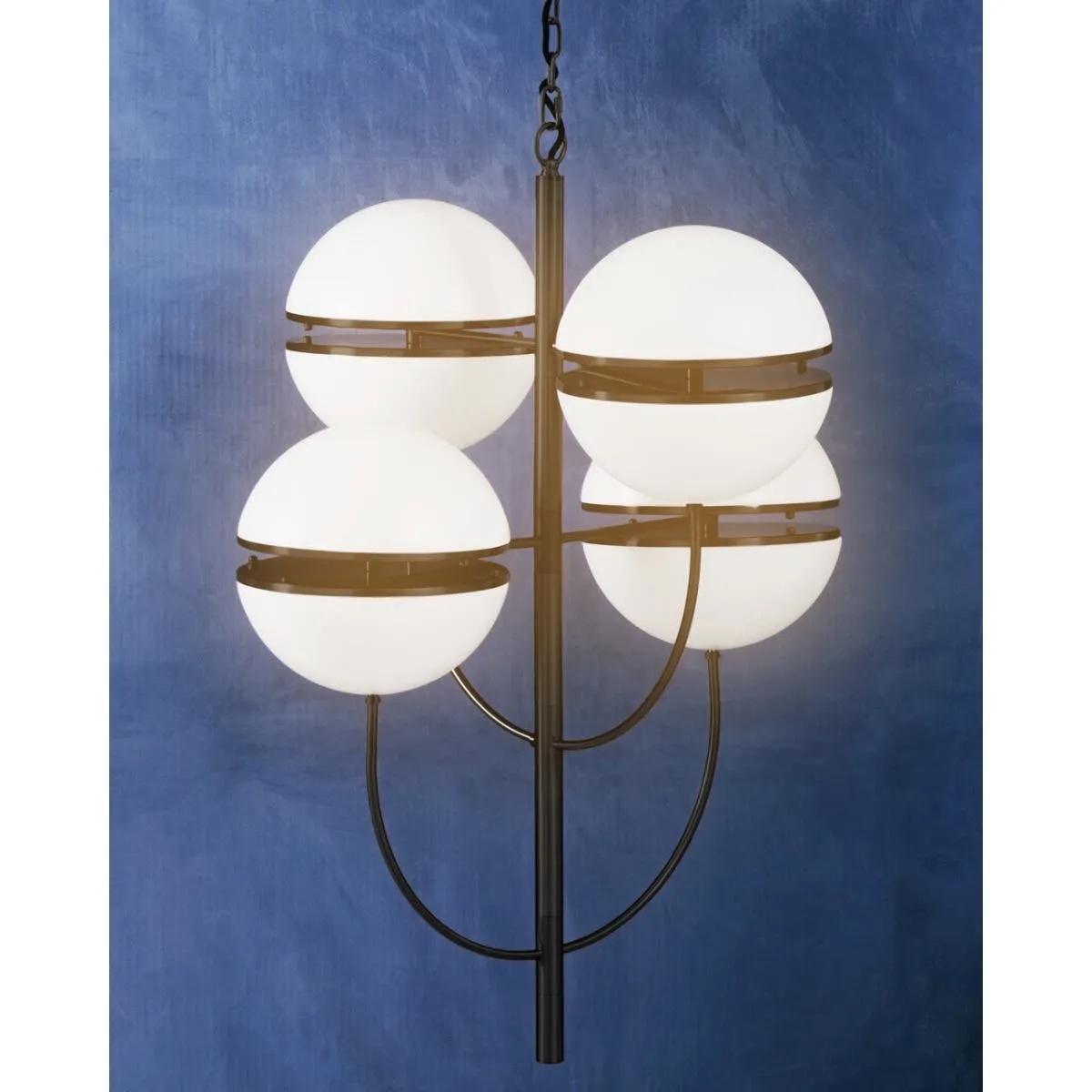 Abira Four Ball Black Pendant Light