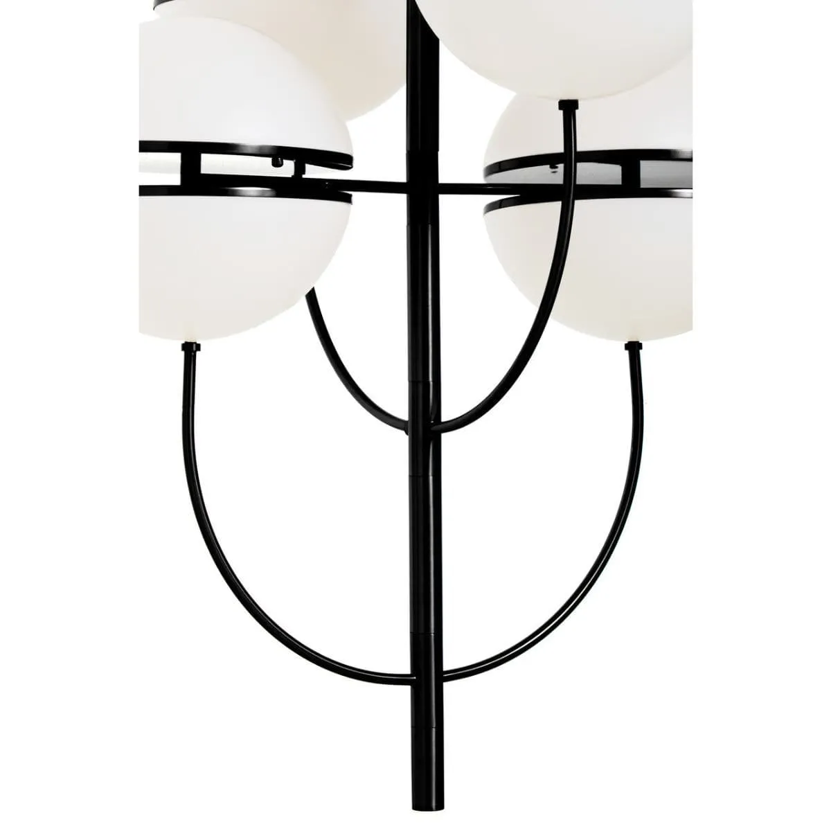 Abira Four Ball Black Pendant Light