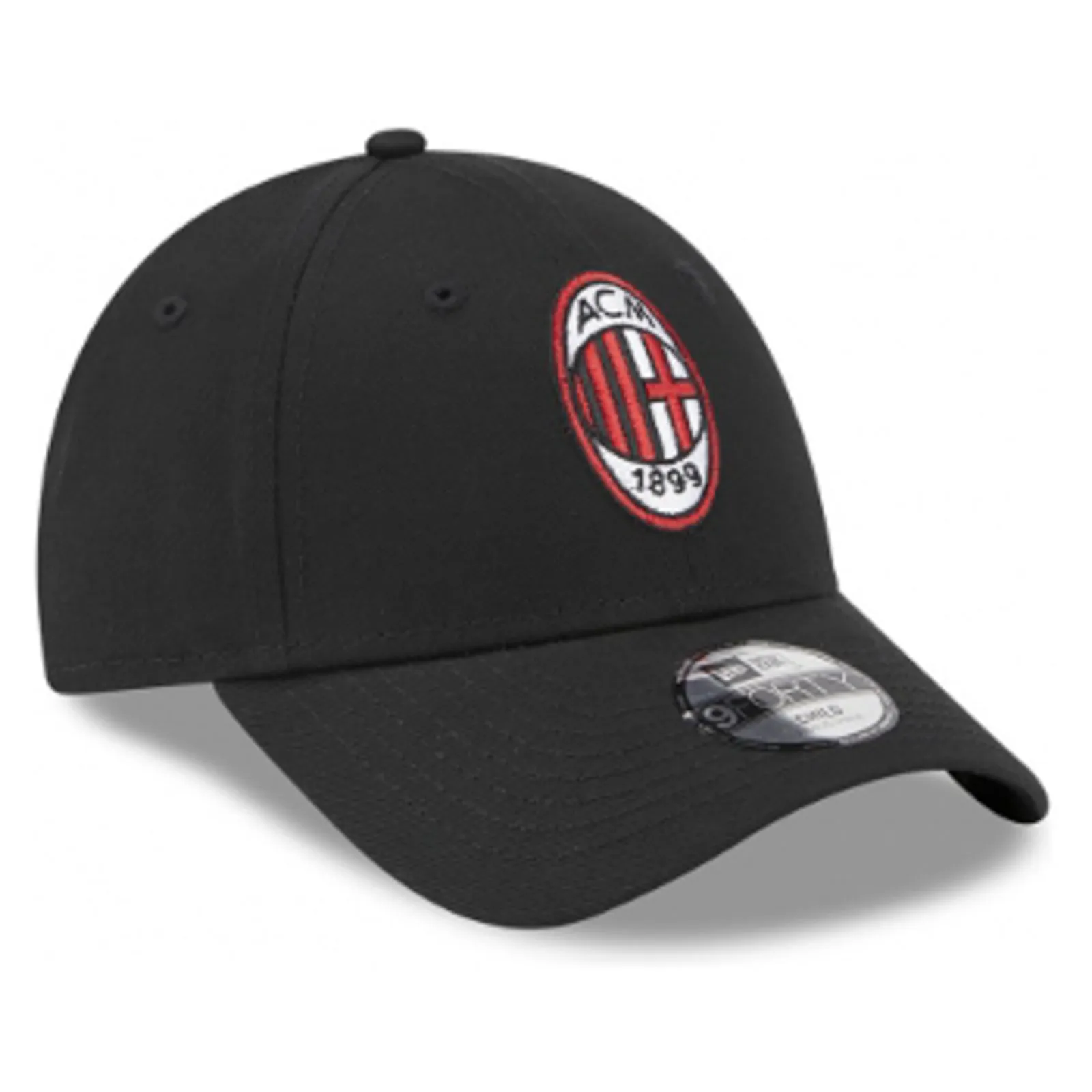 AC Milan Kids Black 9Forty Cap Cloth Strap Adjustable Football (Soccer) By New Era