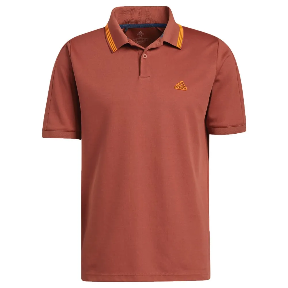 adidas Go-To Primegreen Pique Polo Shirt - Wild Sepia/Crew Orange