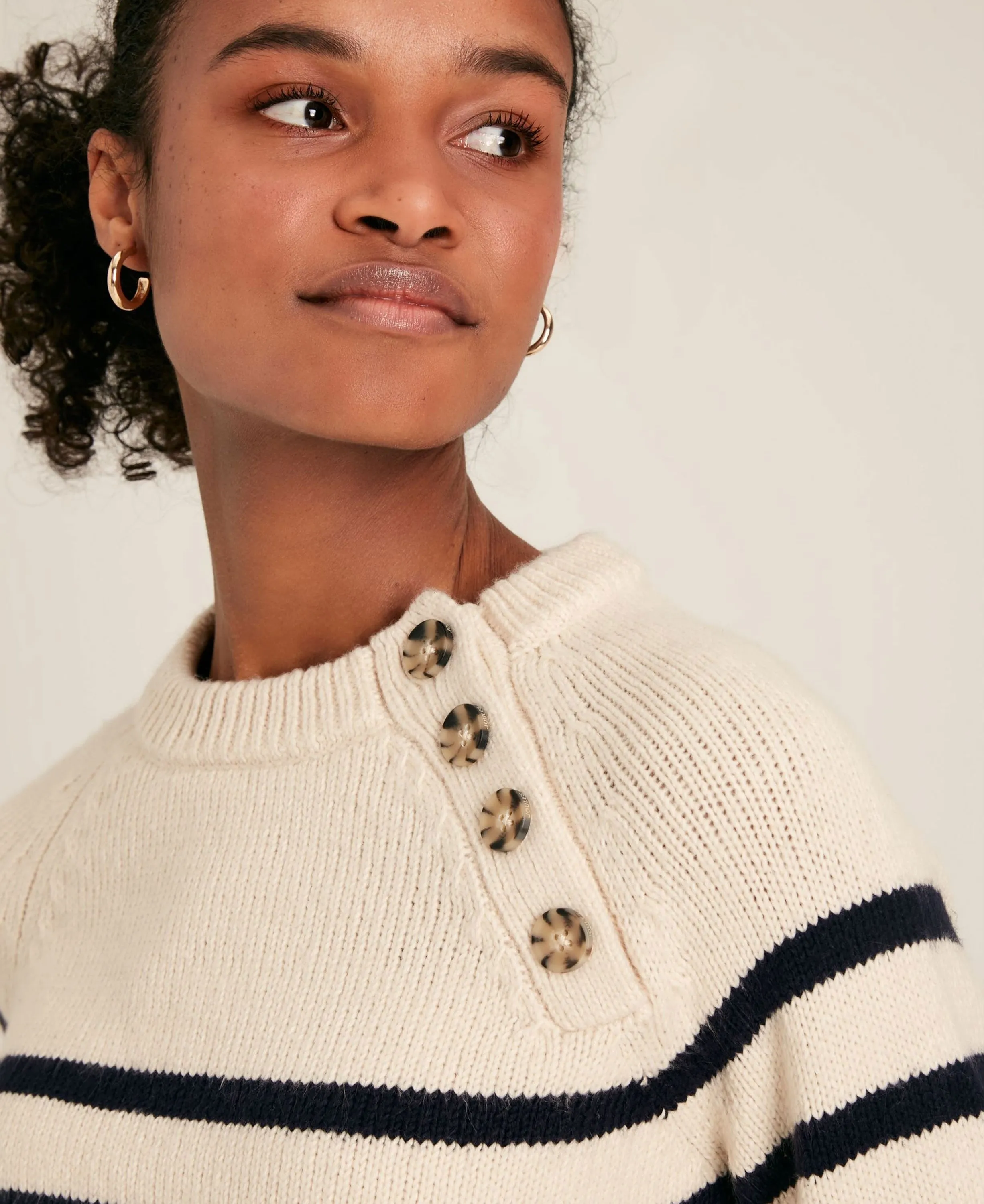 Agnes Striped Jumper - Cream/Navy