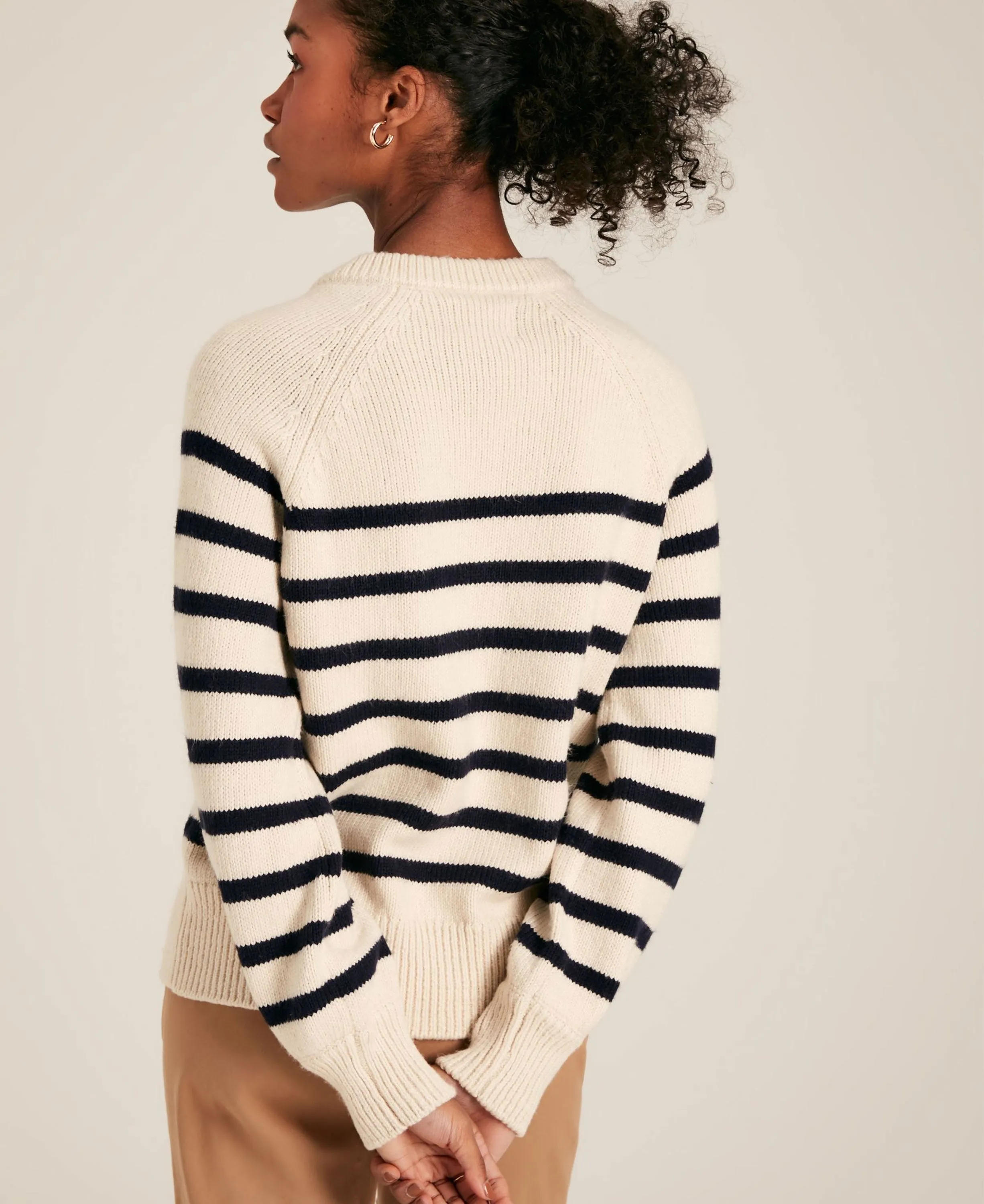 Agnes Striped Jumper - Cream/Navy