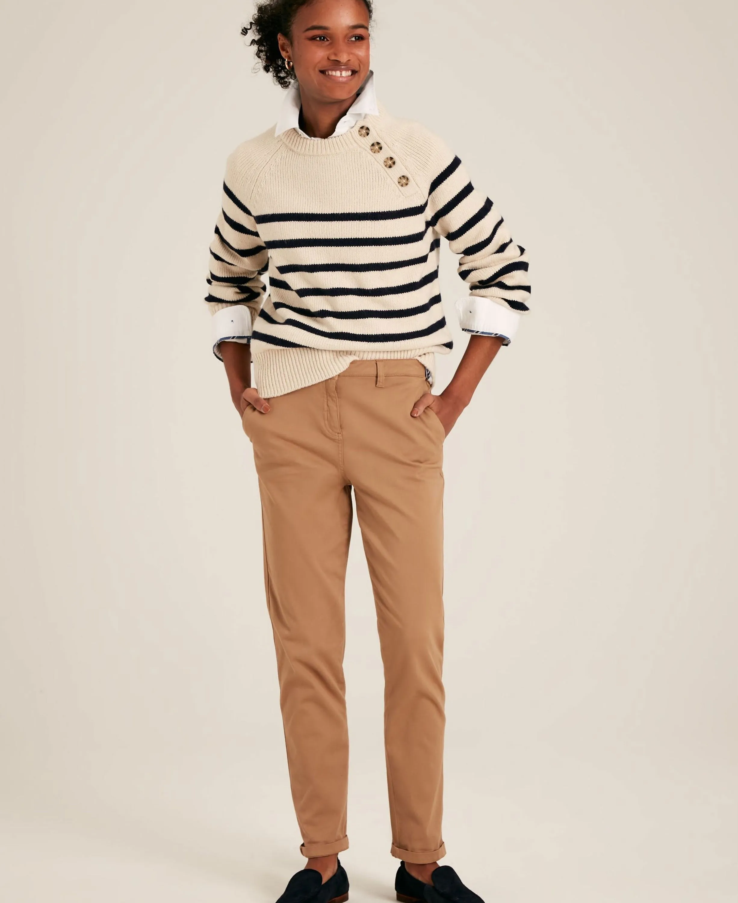 Agnes Striped Jumper - Cream/Navy