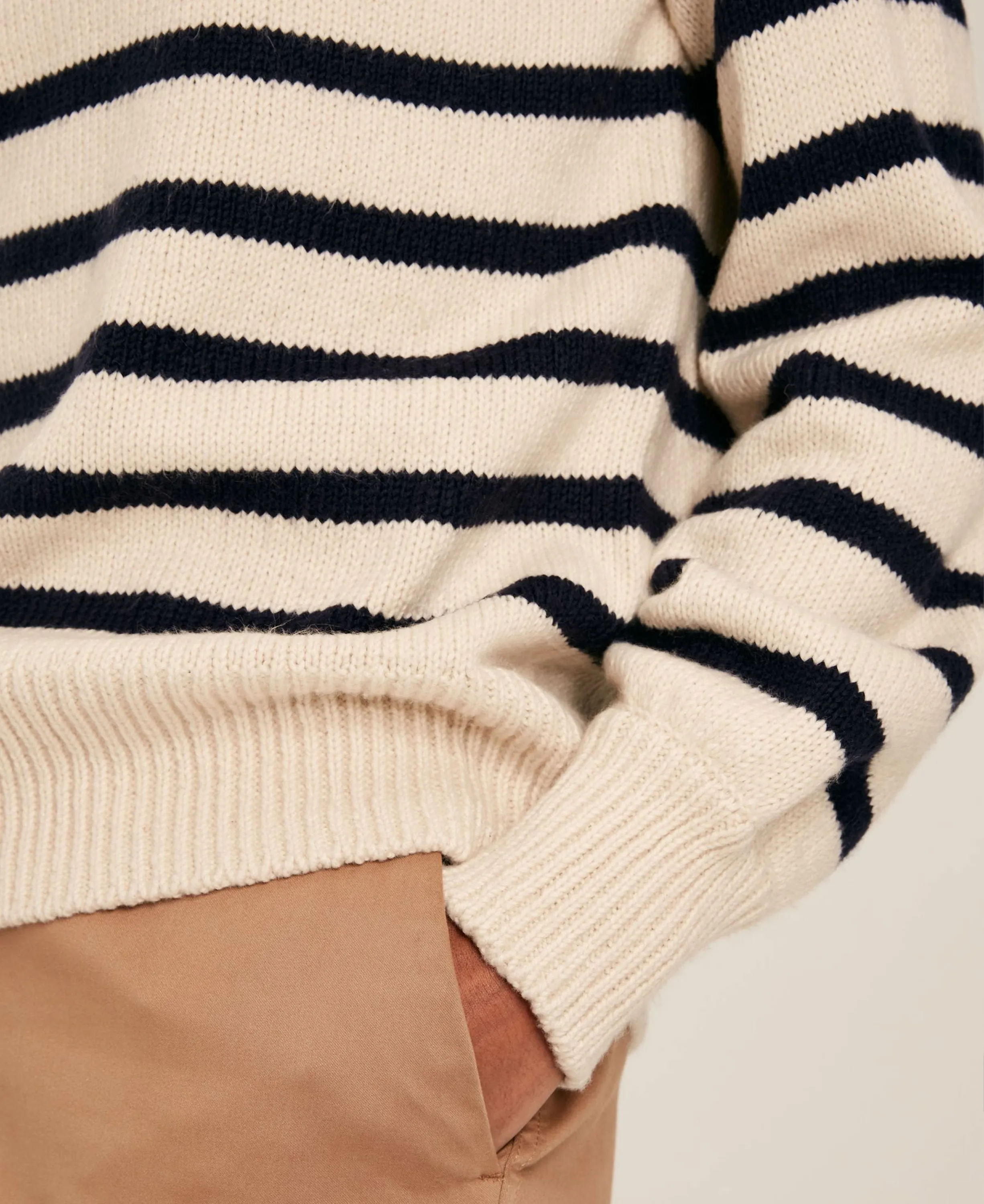 Agnes Striped Jumper - Cream/Navy