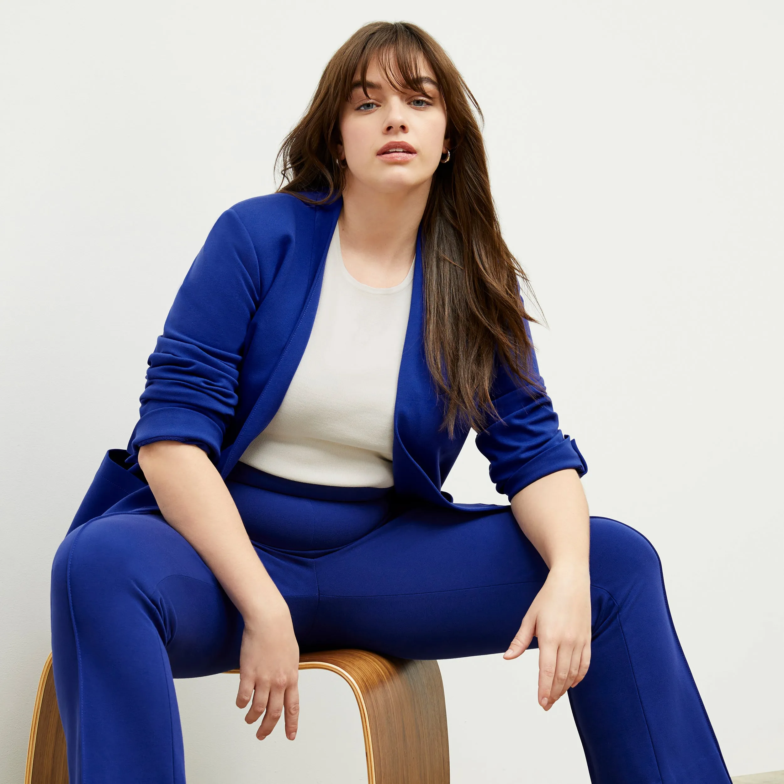 Allyn Pant - Light Ponte :: Electric Blue