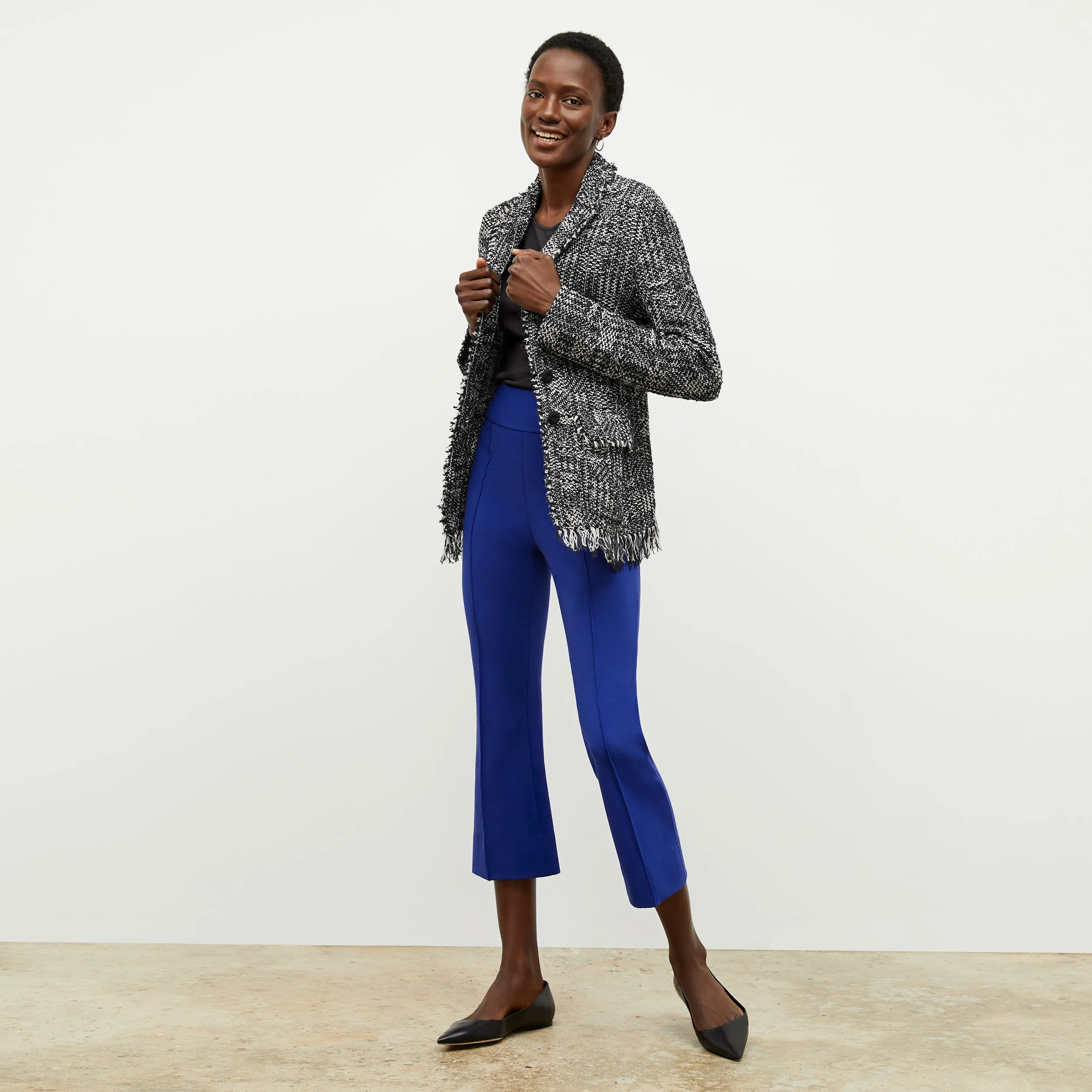 Allyn Pant - Light Ponte :: Electric Blue