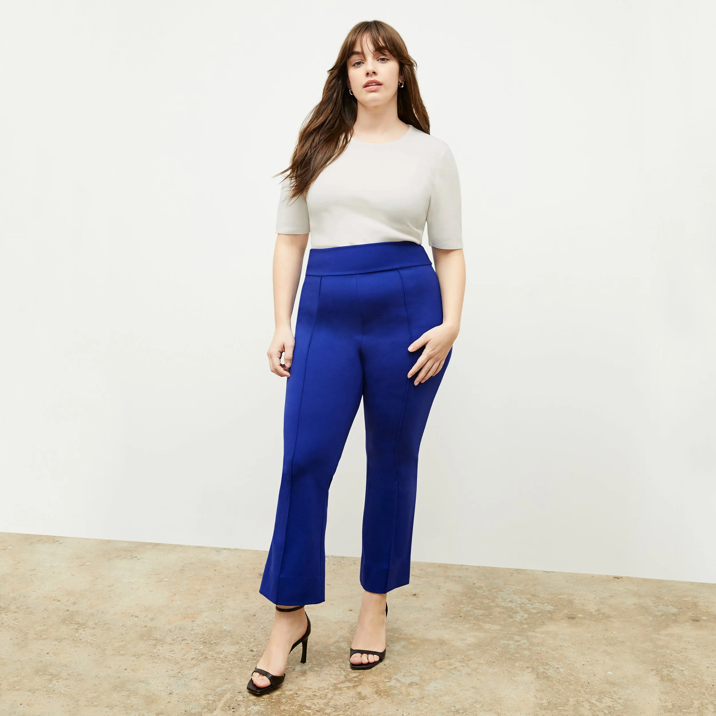 Allyn Pant - Light Ponte :: Electric Blue