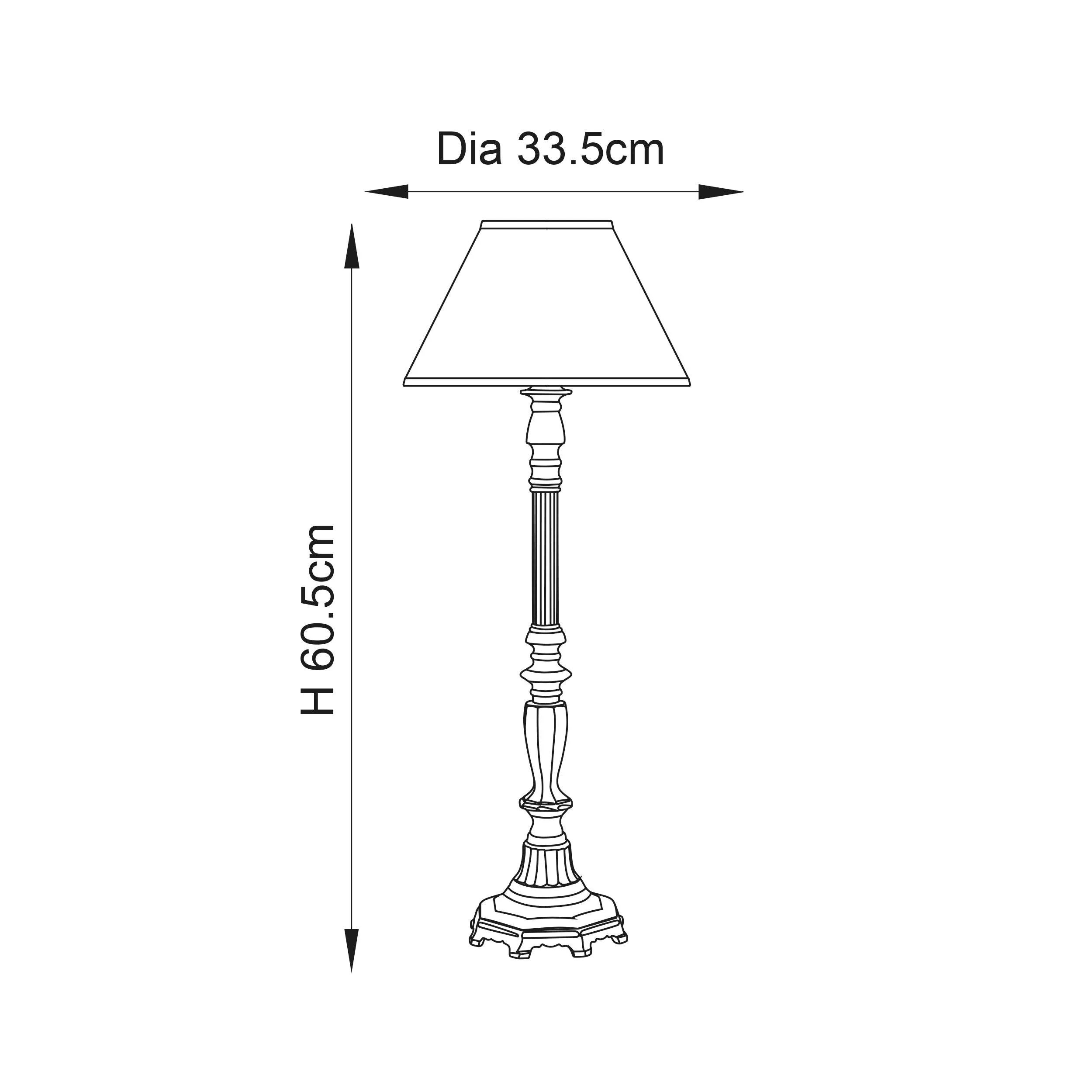 Asquith Solid Brass Table Lamp With Beige Shade