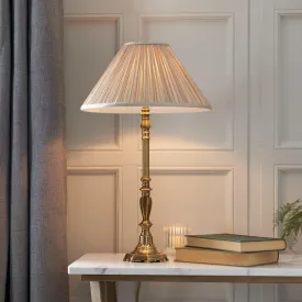 Asquith Solid Brass Table Lamp With Beige Shade