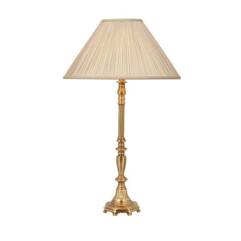 Asquith Solid Brass Table Lamp With Beige Shade