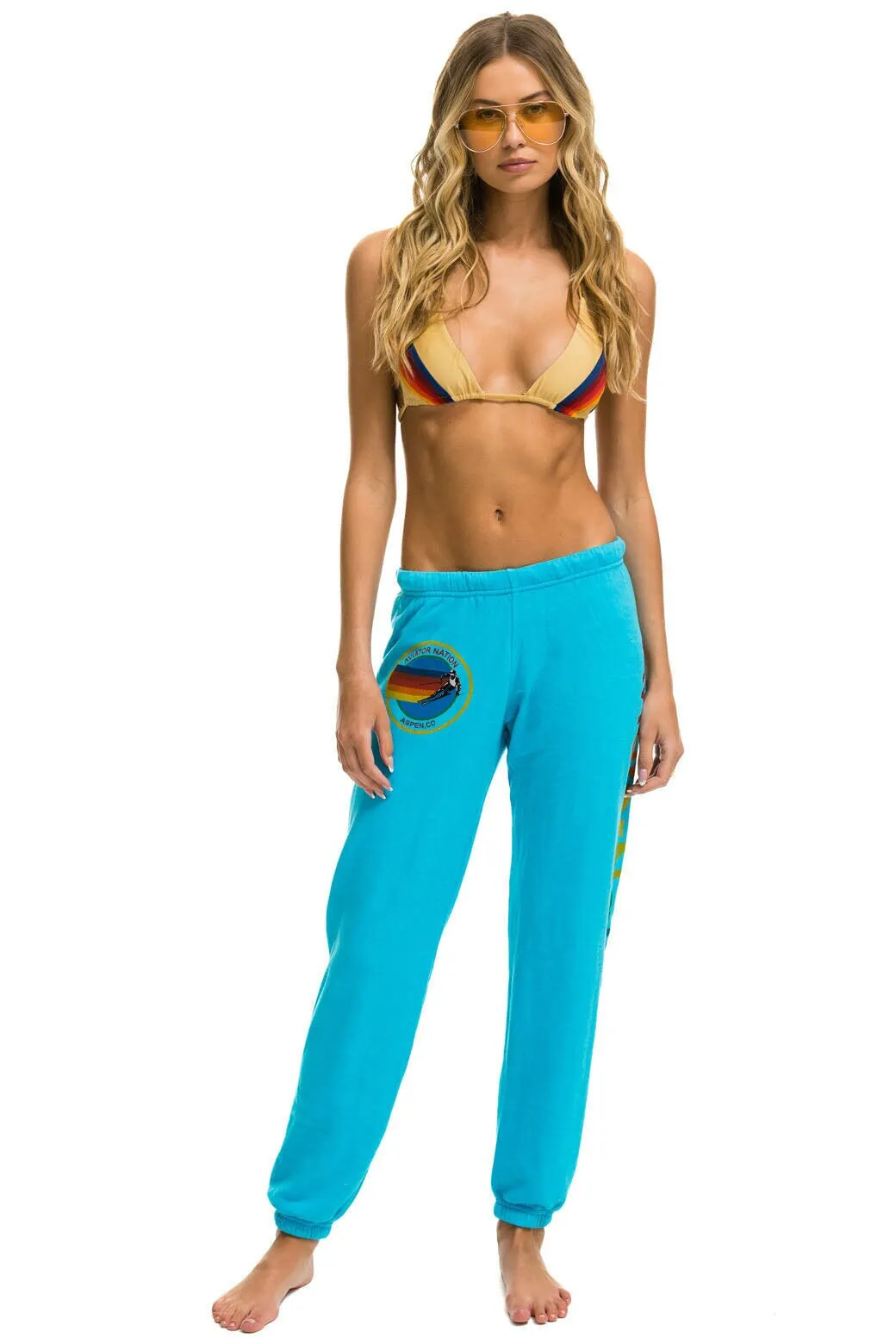 AVIATOR NATION ASPEN SWEATPANTS - NEON BLUE