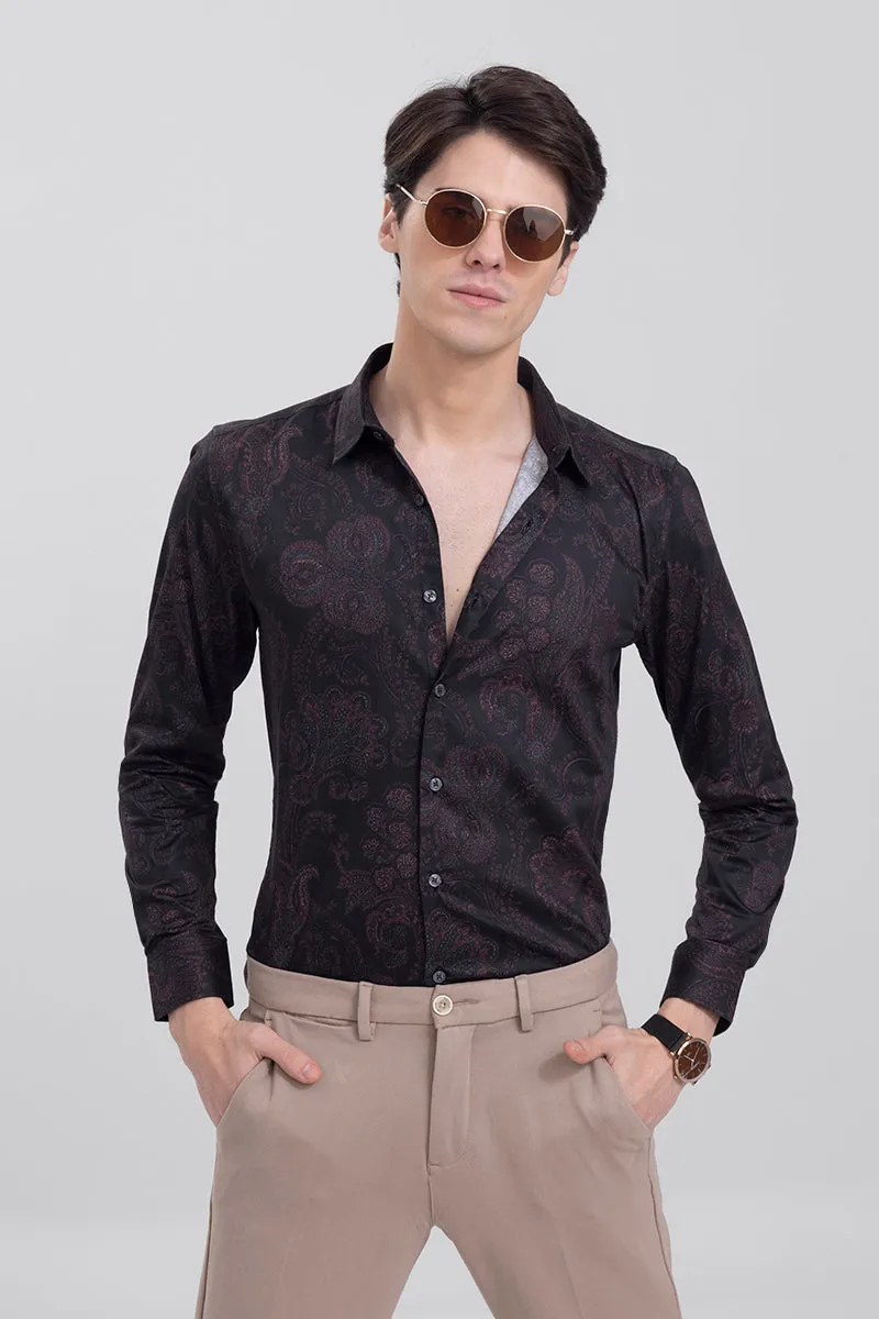 Baroque Leaf Maroon Shirt