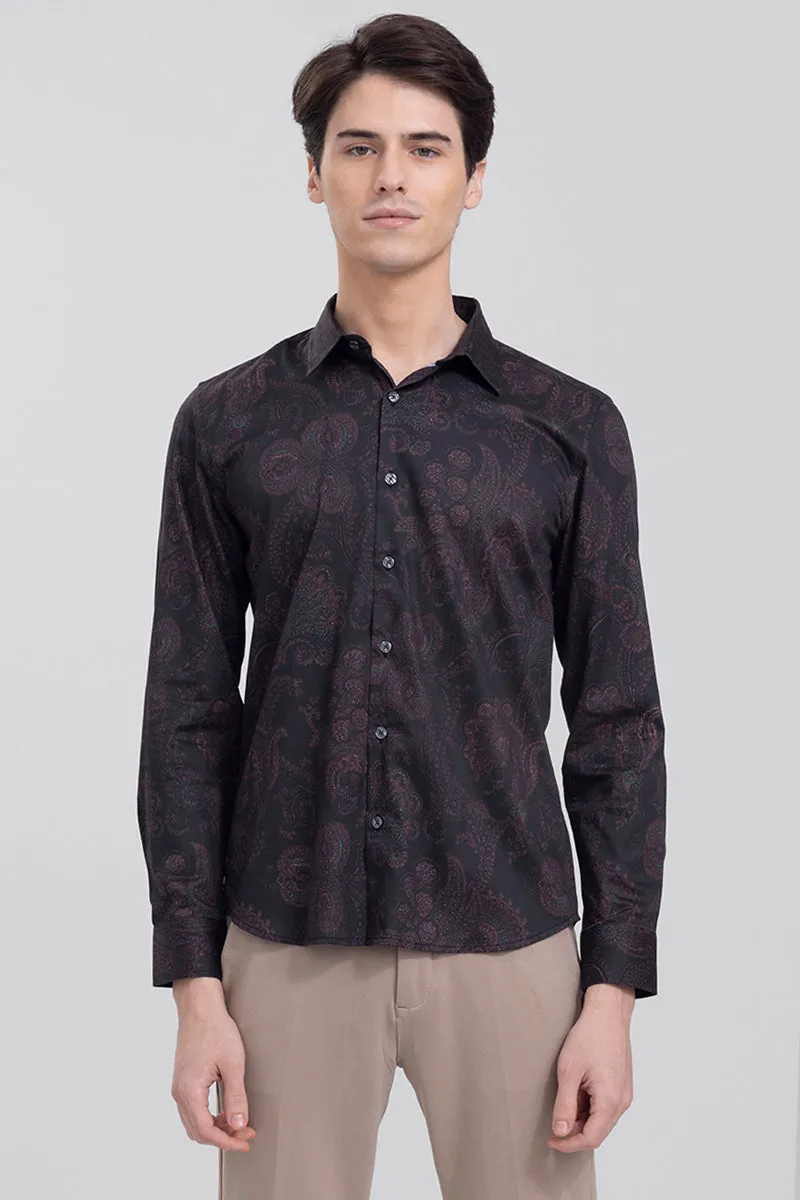 Baroque Leaf Maroon Shirt