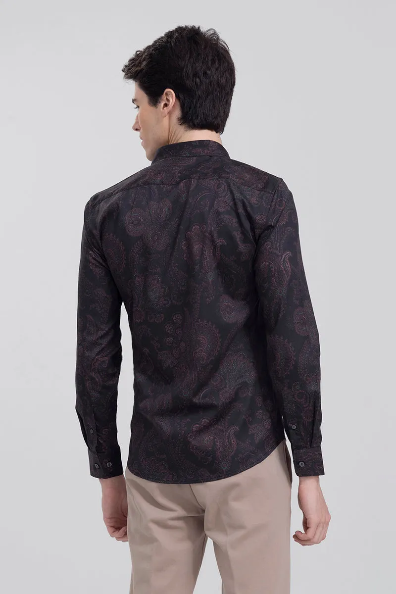 Baroque Leaf Maroon Shirt