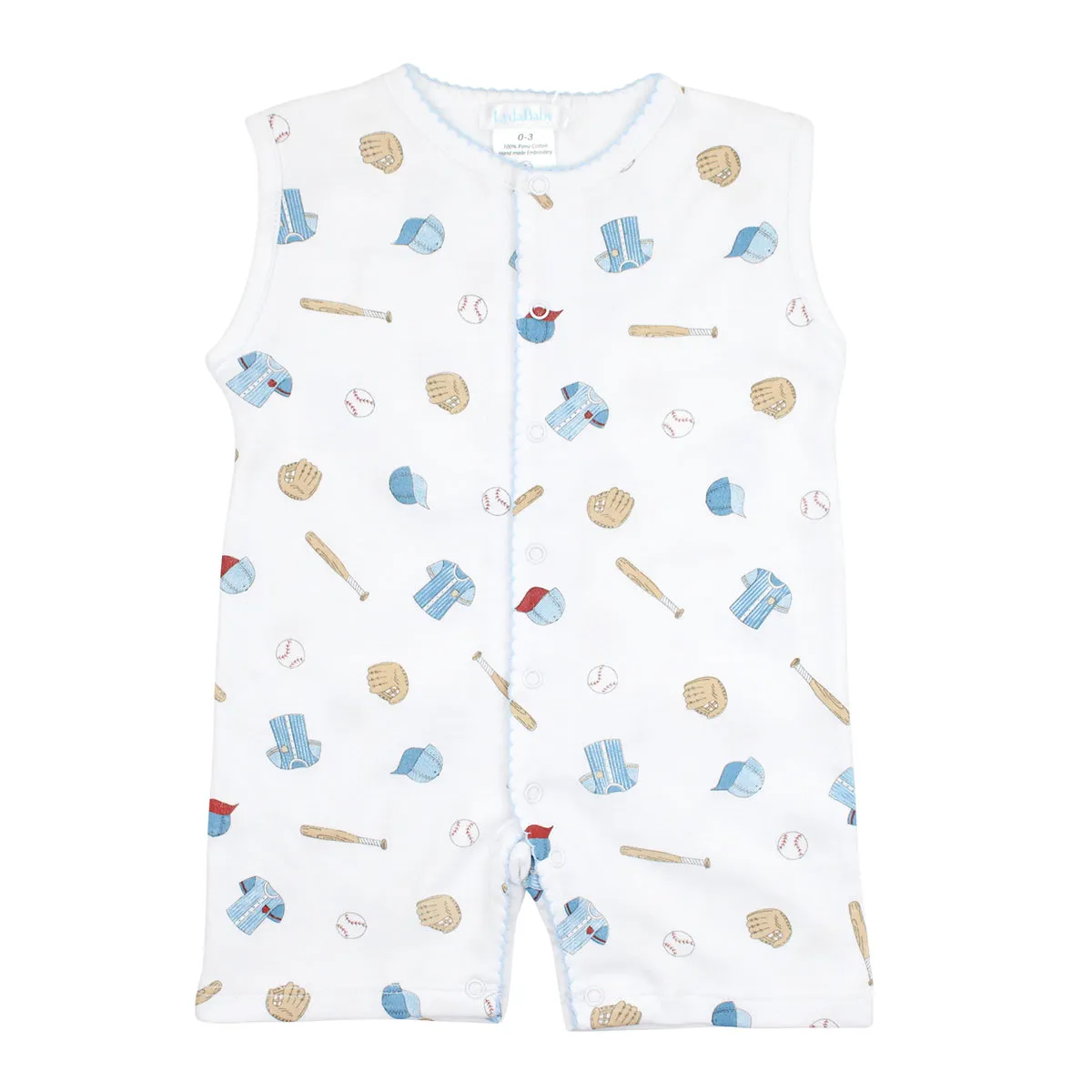 Baseball Printed Romper |  Baby Boy