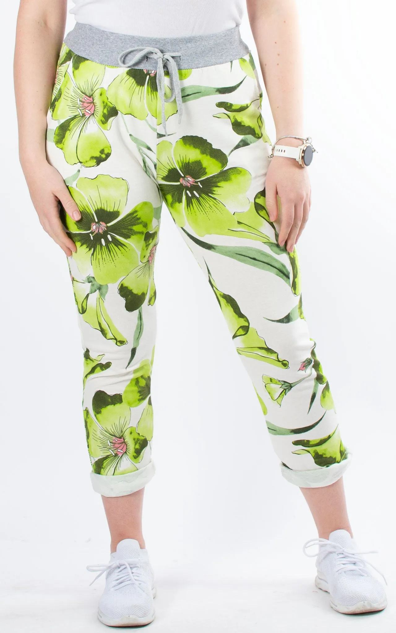 Basic Jogger | Vibrant Flowers | Lime