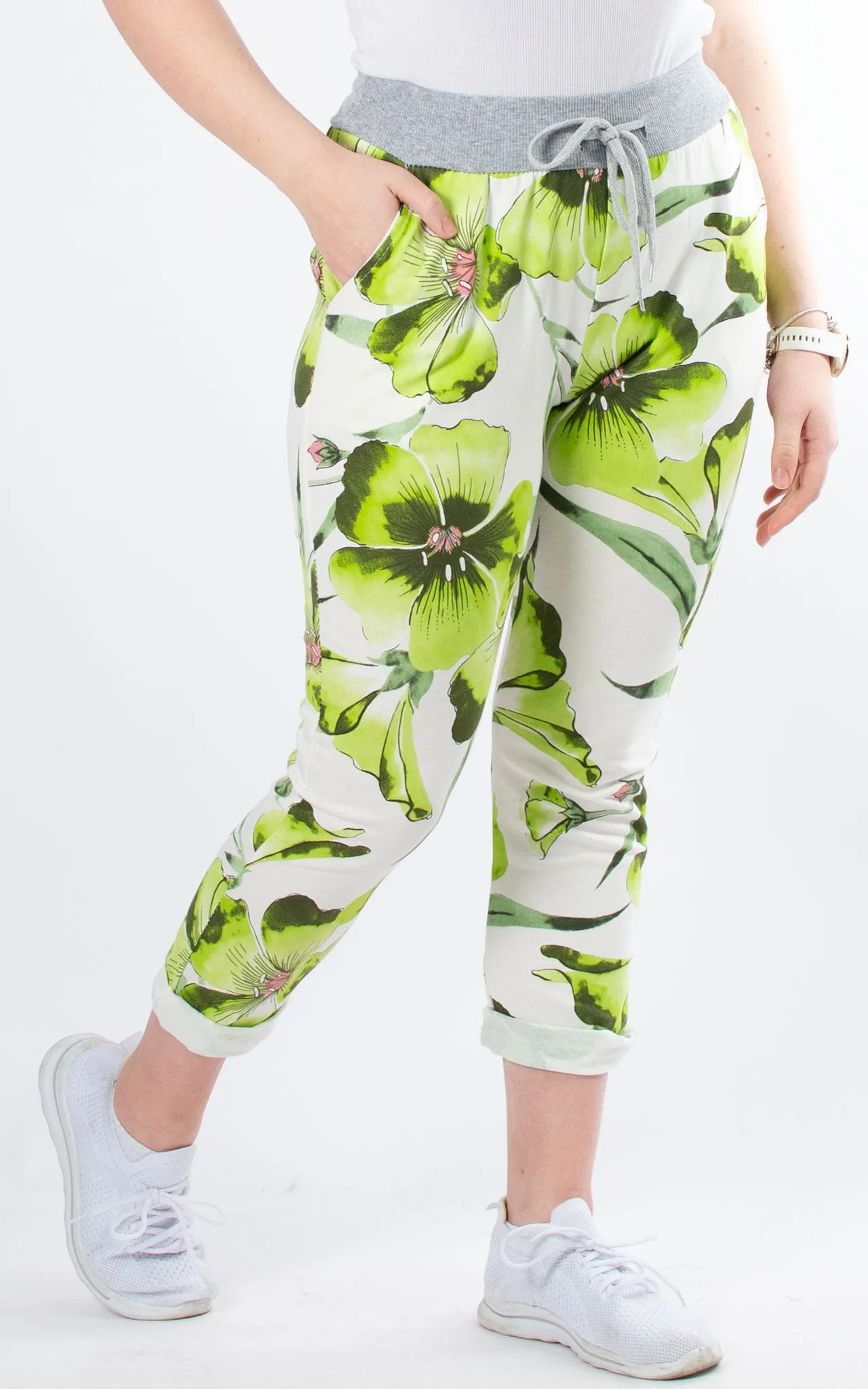 Basic Jogger | Vibrant Flowers | Lime