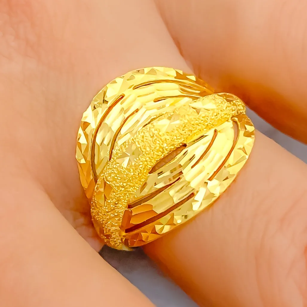 Beautiful Elevated 22k Gold Ring