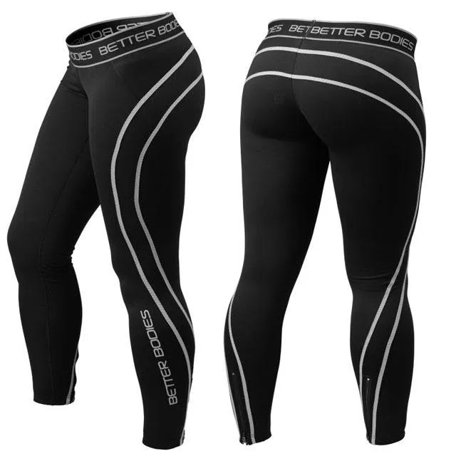 Better Bodies Athlete Tights - Black-Grey