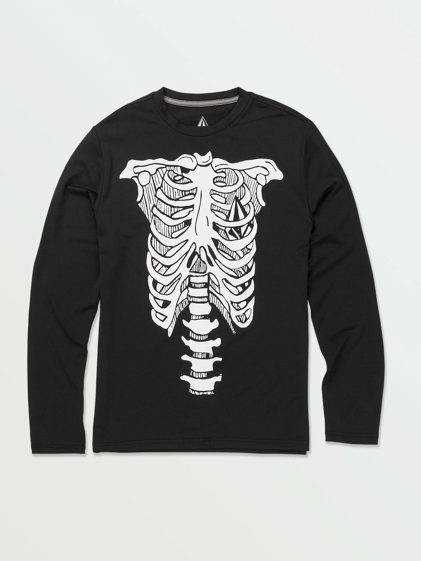 Big Boys Skeleton Long Sleeve Rashguard - Black