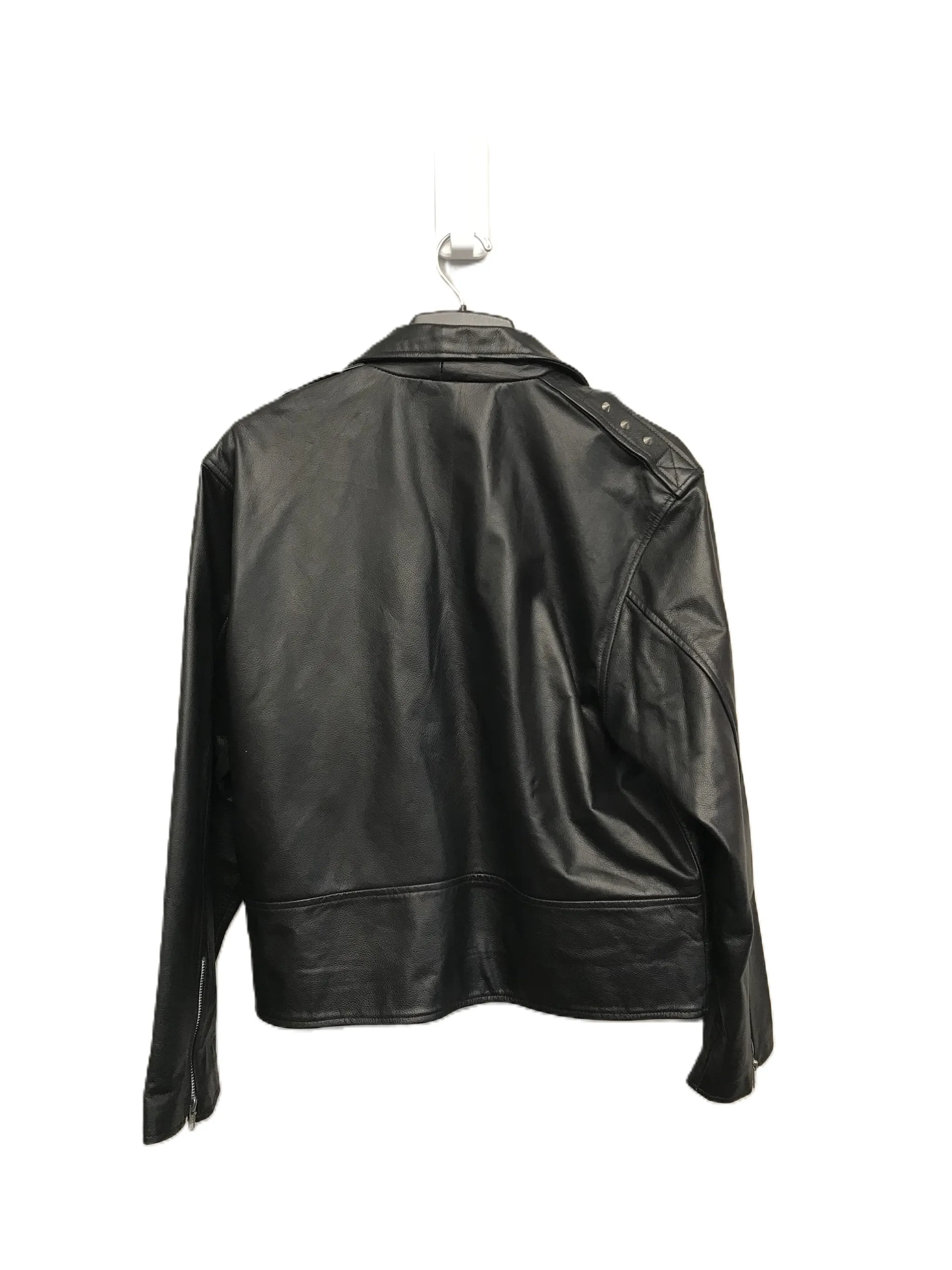 Black Jacket Moto By Clothes Mentor Size: L