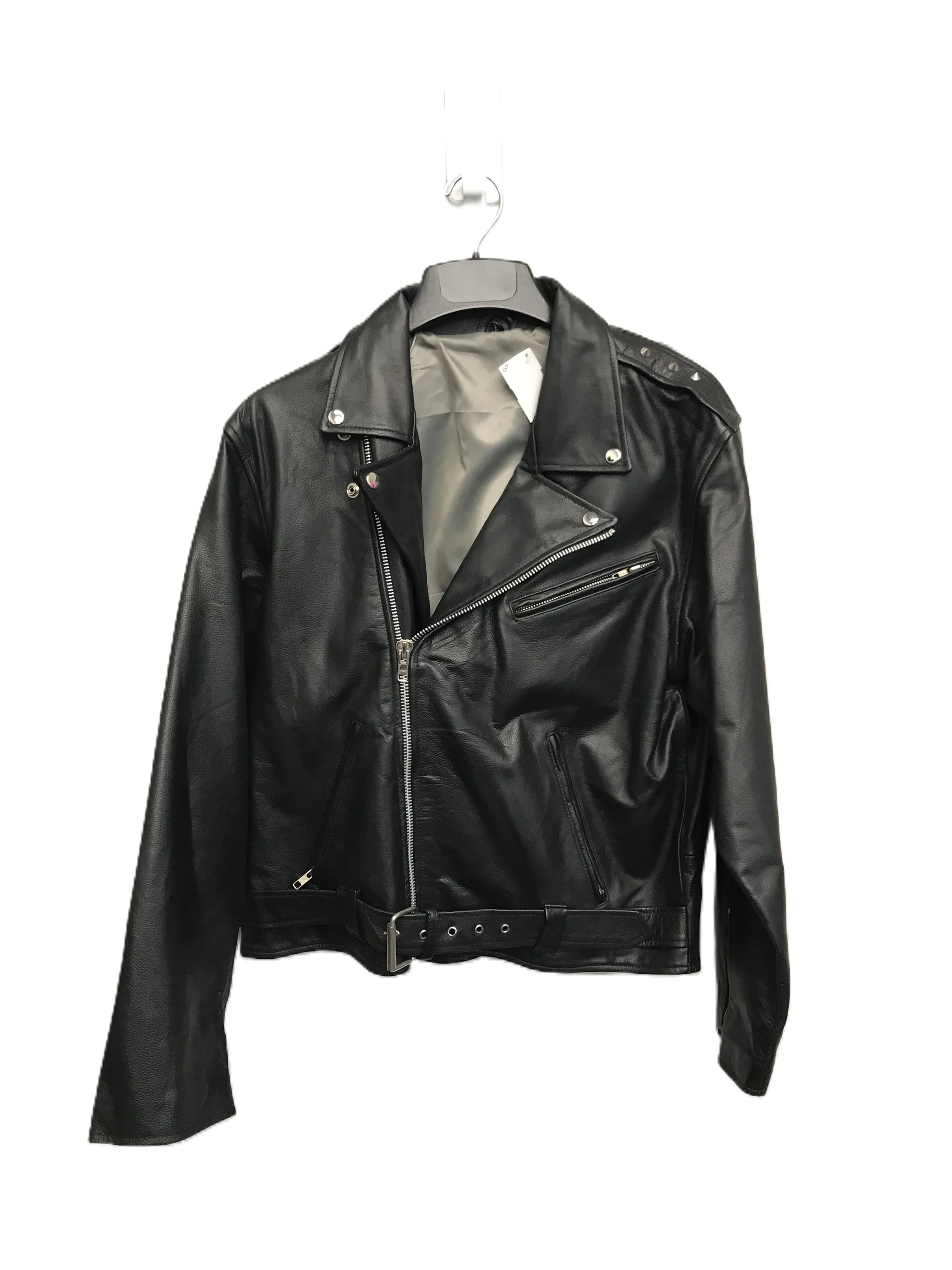 Black Jacket Moto By Clothes Mentor Size: L