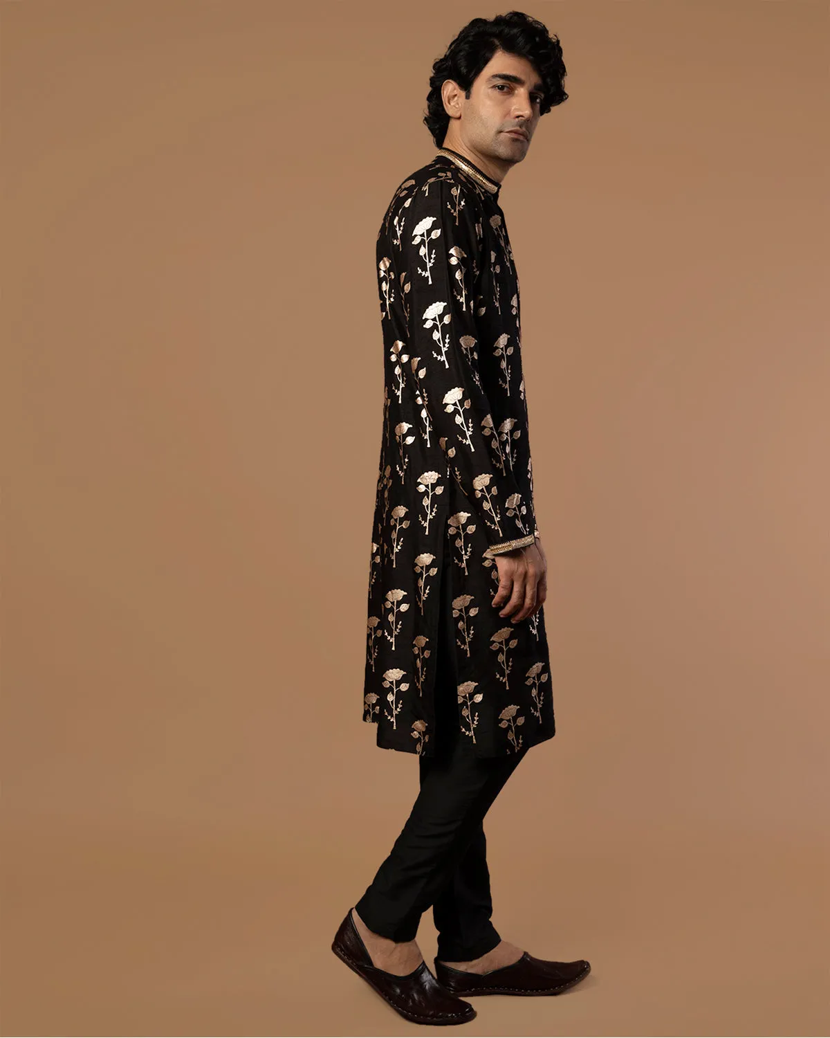 Black Periwinkle Kurta