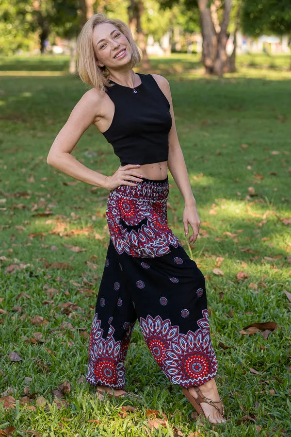 Black Petal Pants