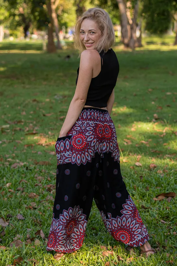 Black Petal Pants