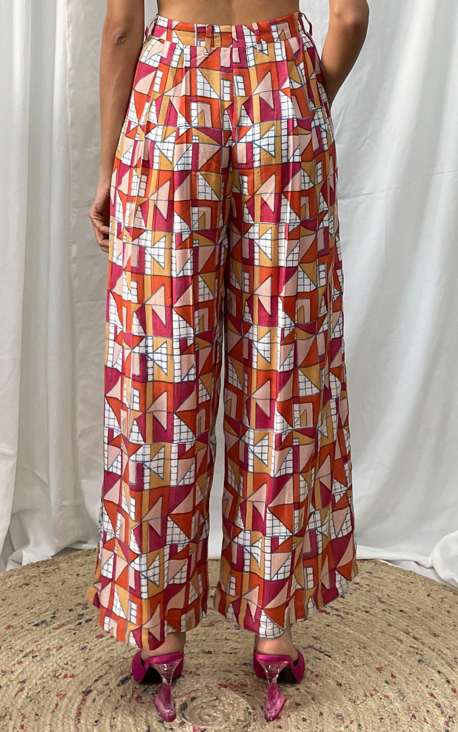 Block Printed Pants