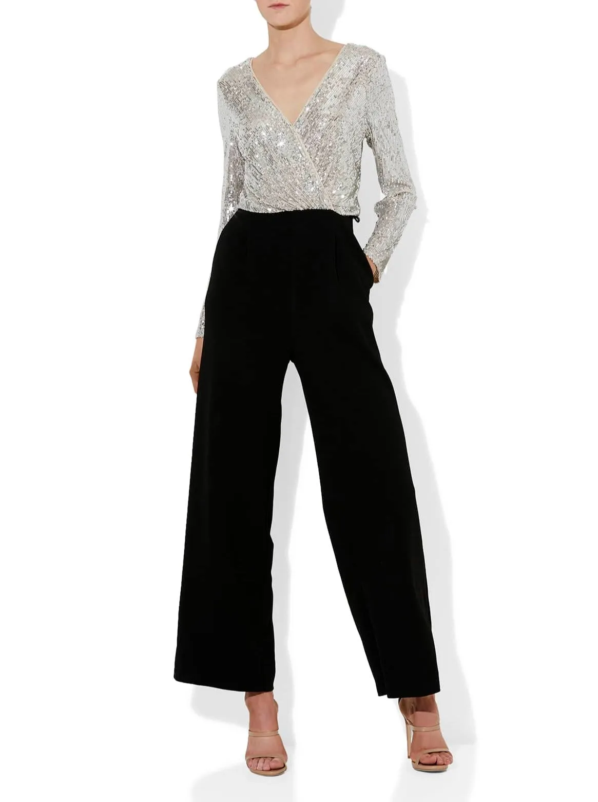 Bogart Monotone Sequin Jumpsuit