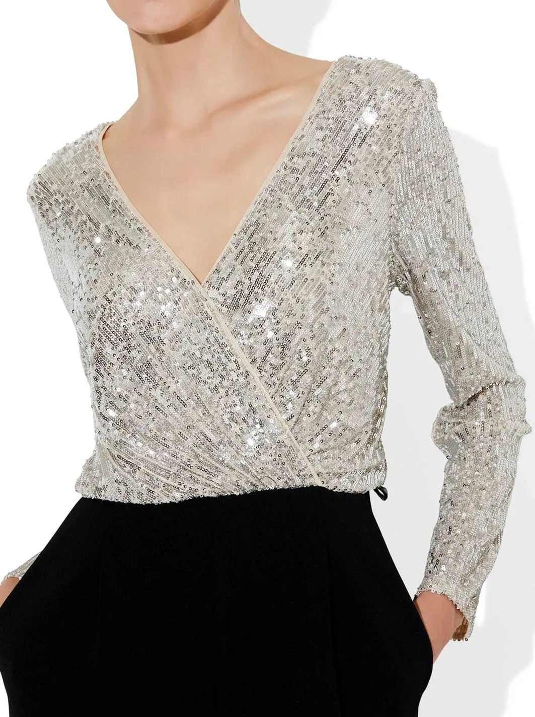 Bogart Monotone Sequin Jumpsuit