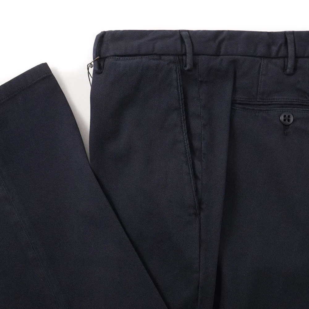 Boglioli Slim-Fit Cotton Chinos in Patterned Navy Blue