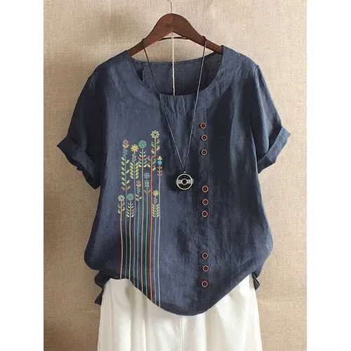 Bohemian Print Short Sleeve T-Shirt