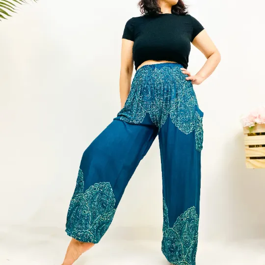 Bohemian Yoga Pant with Side Pockets