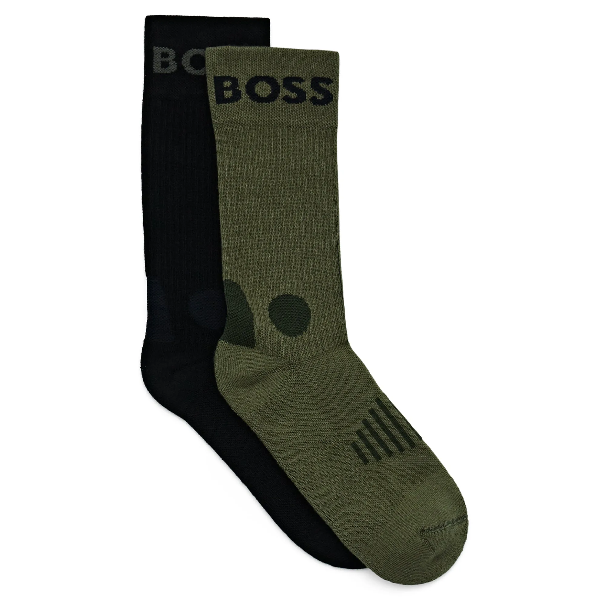 Boss 2 Pack RS Sport Socks - Khaki/Black