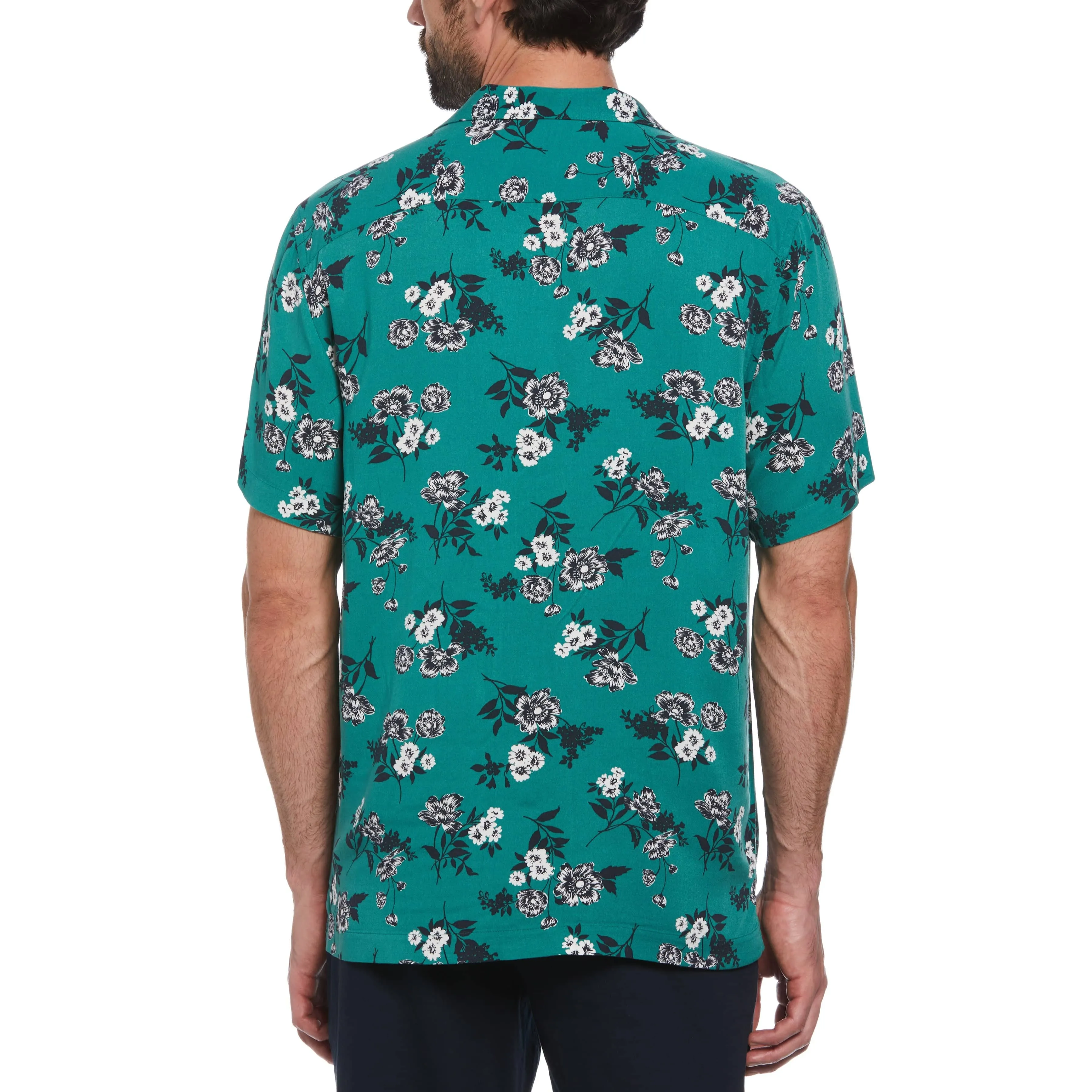 Bouquet Print Camp Collar Shirt