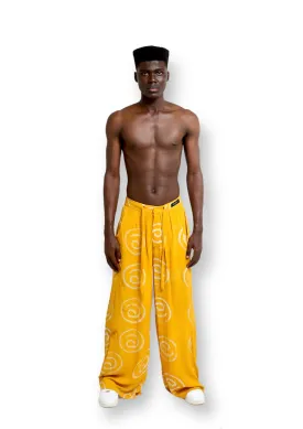 Branco Baggy Yellow Cotton Trouser