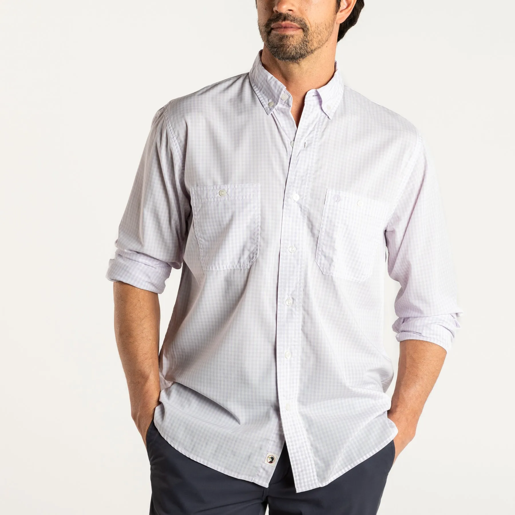 Bryson Gingham Performance Poplin Guide Shirt