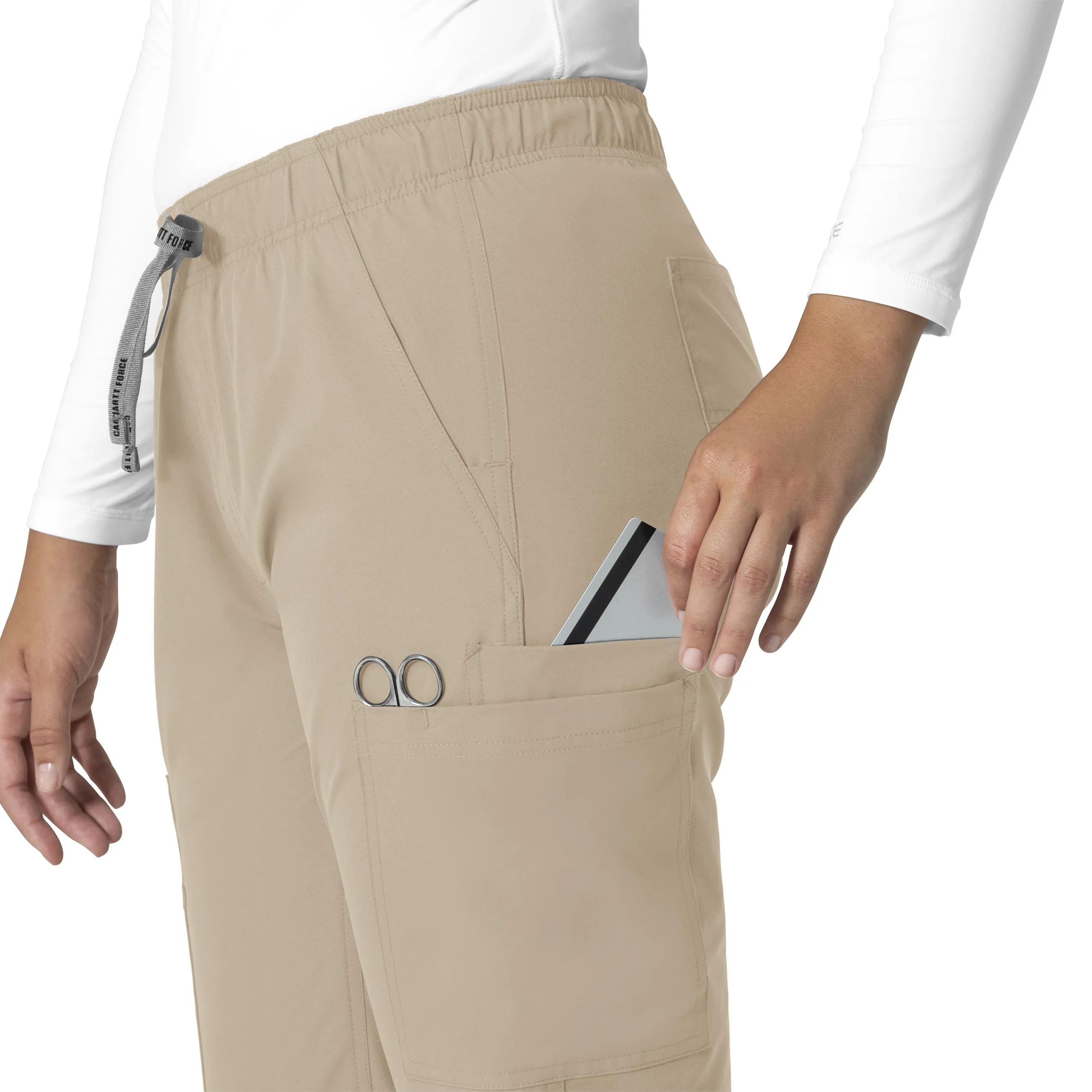 Carhartt Force Essentials Women's Straight Leg Scrub Pant - Khaki