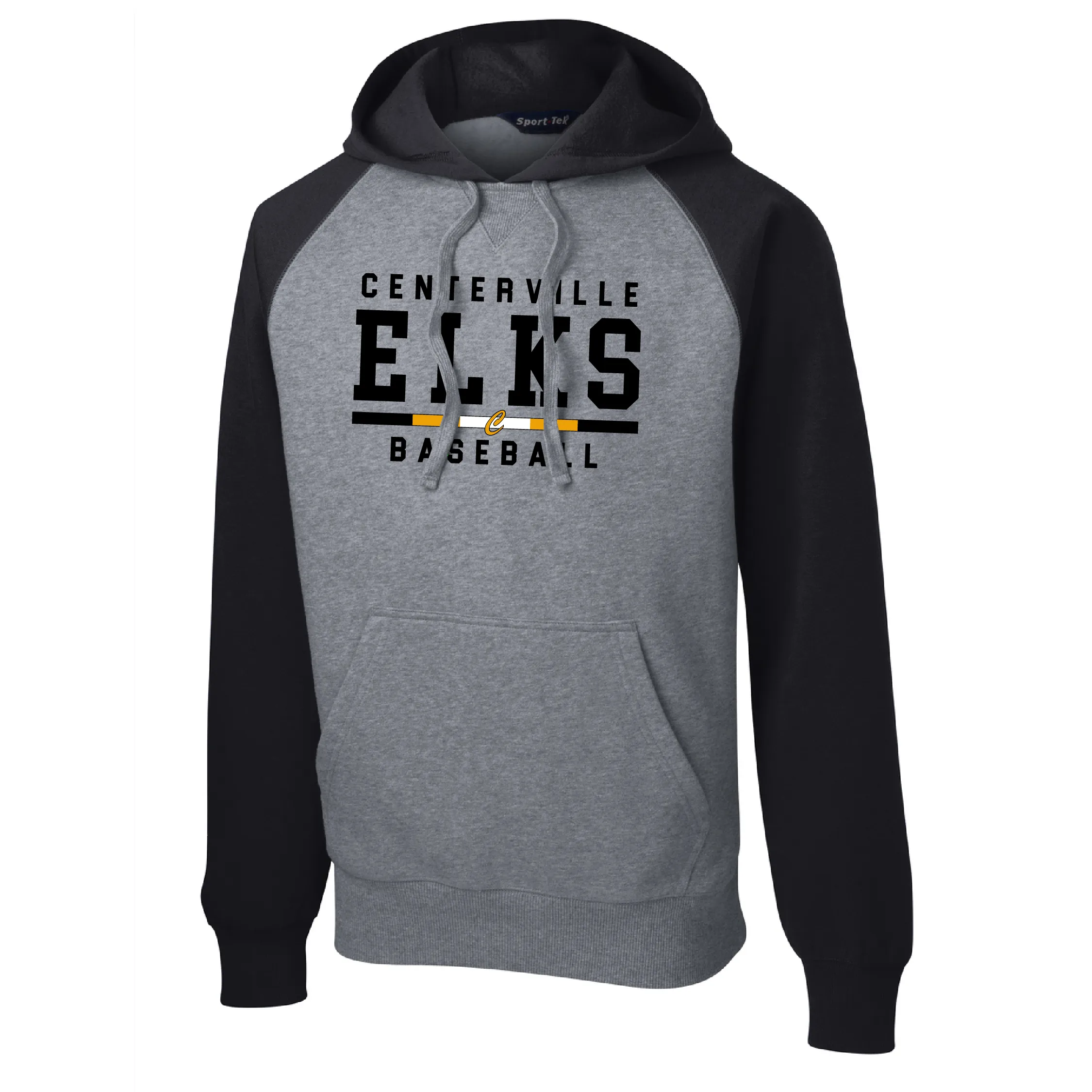 Centerville Elks Baseball Raglan Colorblock Hoodie