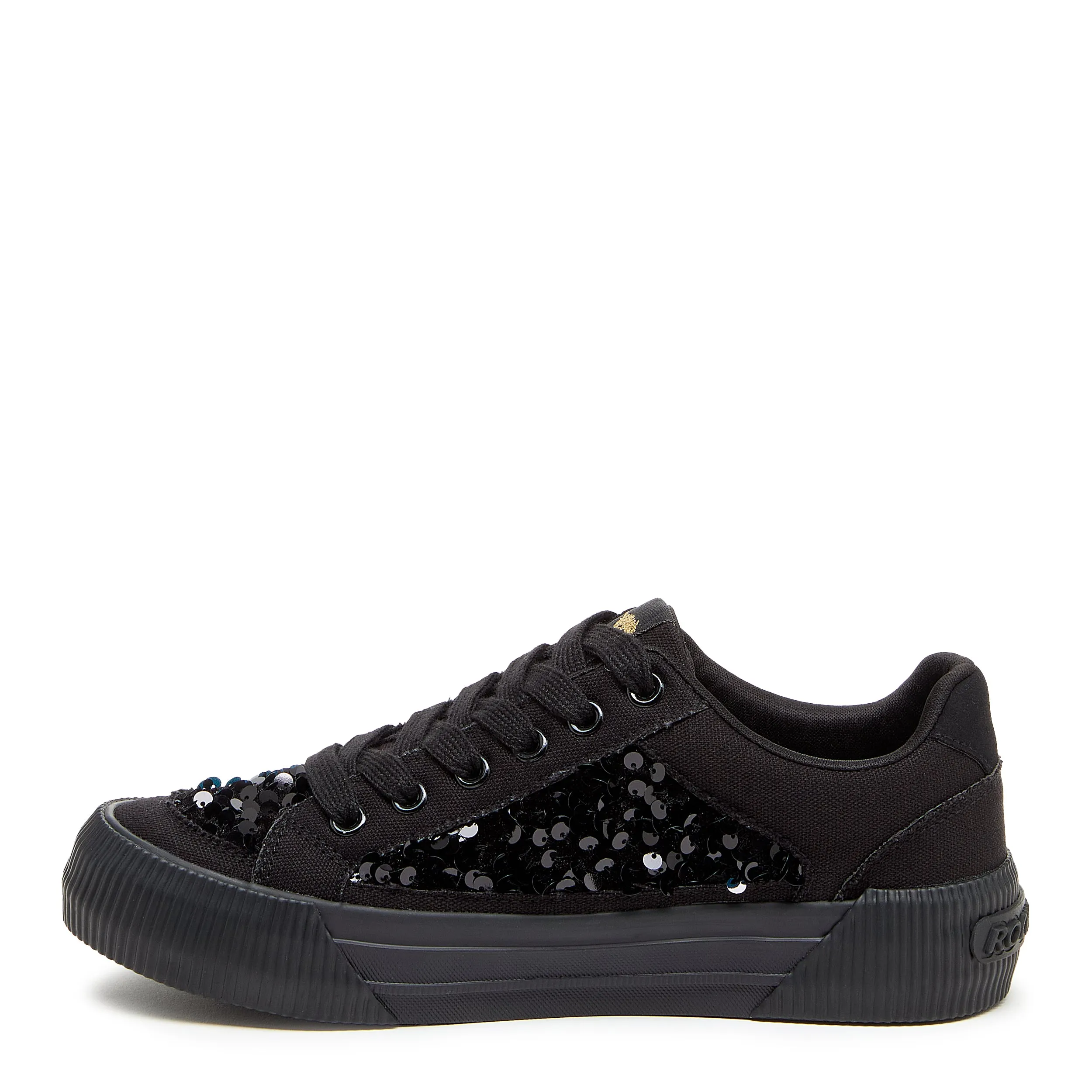 Cheery Black Sequin Trainers