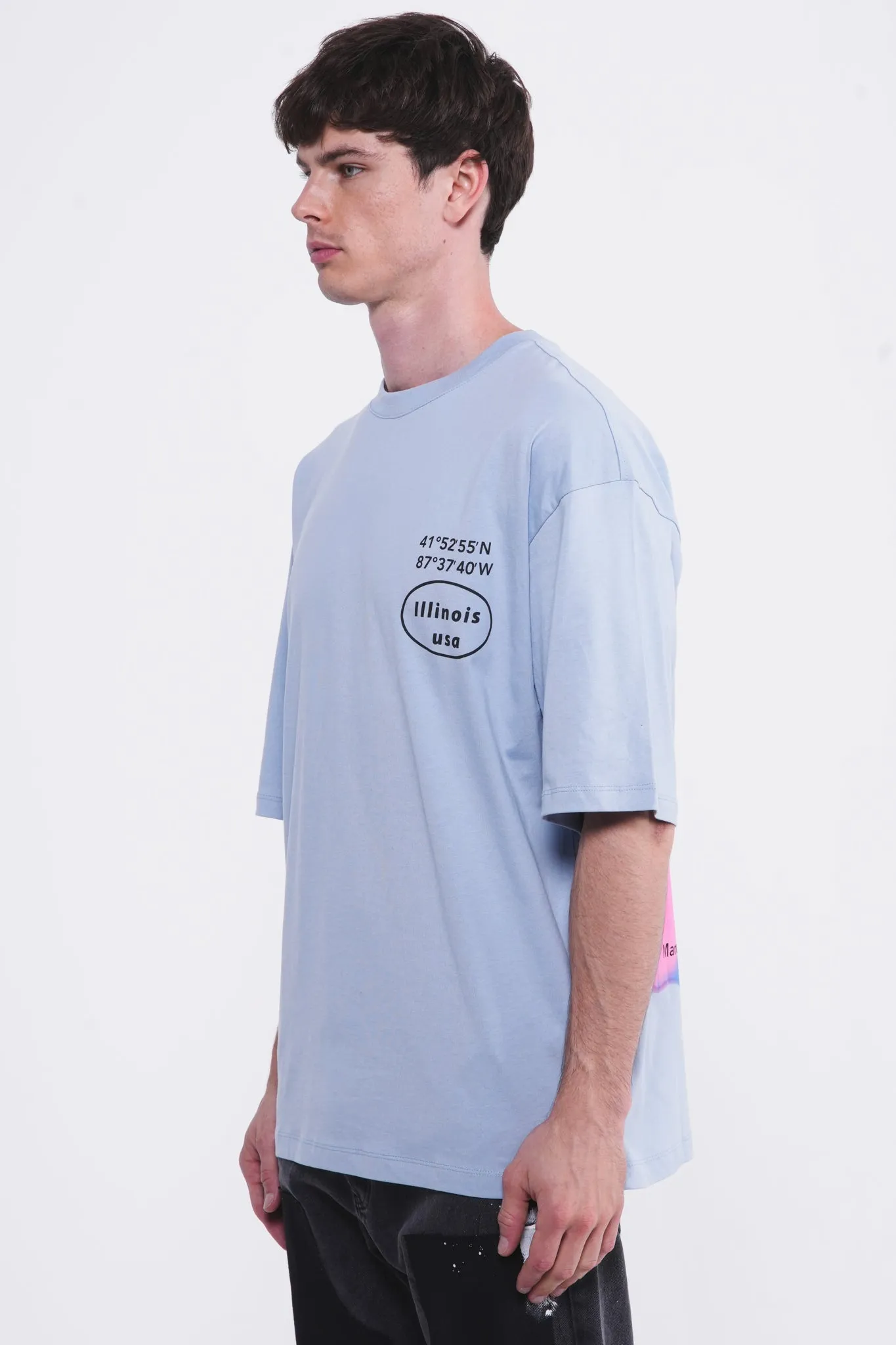 Chicago 1837 Oversized Tee Blue