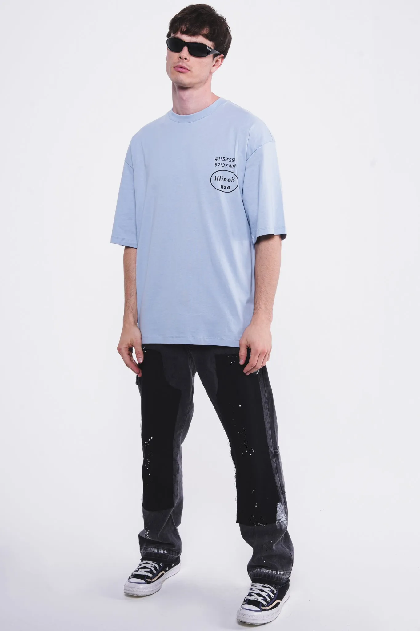 Chicago 1837 Oversized Tee Blue