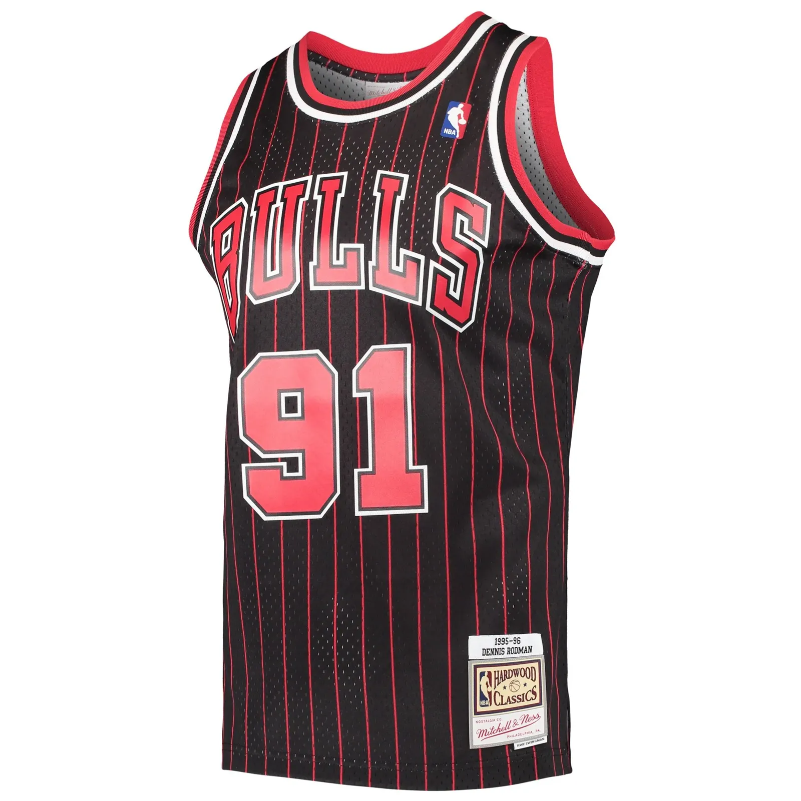 Chicago Bulls 91 Dennis Rodman 1995-96 Hardwood Classics Swingman Alternate Jersey by Mitchell & Ness