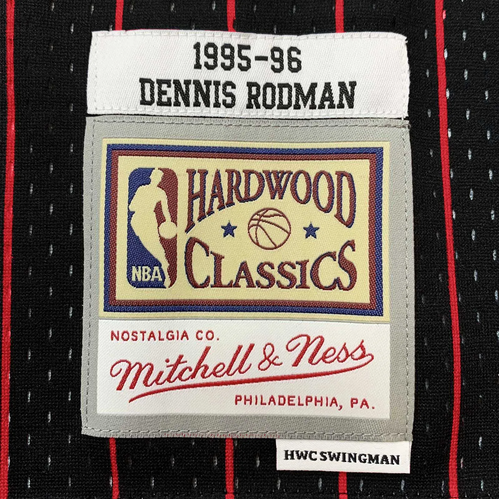 Chicago Bulls 91 Dennis Rodman 1995-96 Hardwood Classics Swingman Alternate Jersey by Mitchell & Ness